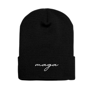 MAGA Script Embroidered Beanie