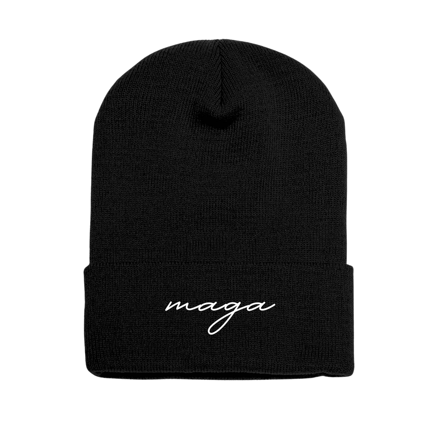 MAGA Script Embroidered Beanie